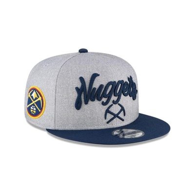 Grey Denver Nuggets Hat - New Era NBA Official NBA Draft 9FIFTY Snapback Caps USA5031267